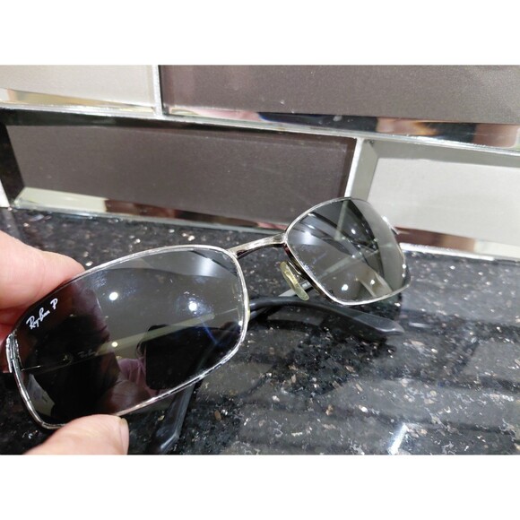 Ray Ban RB 3269 Polarized 004/58 63-18  3P Black Metallic Unisex - Picture 14 of 16